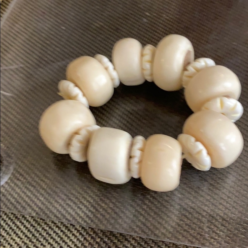 Antique Carved Chinese bone bracelet